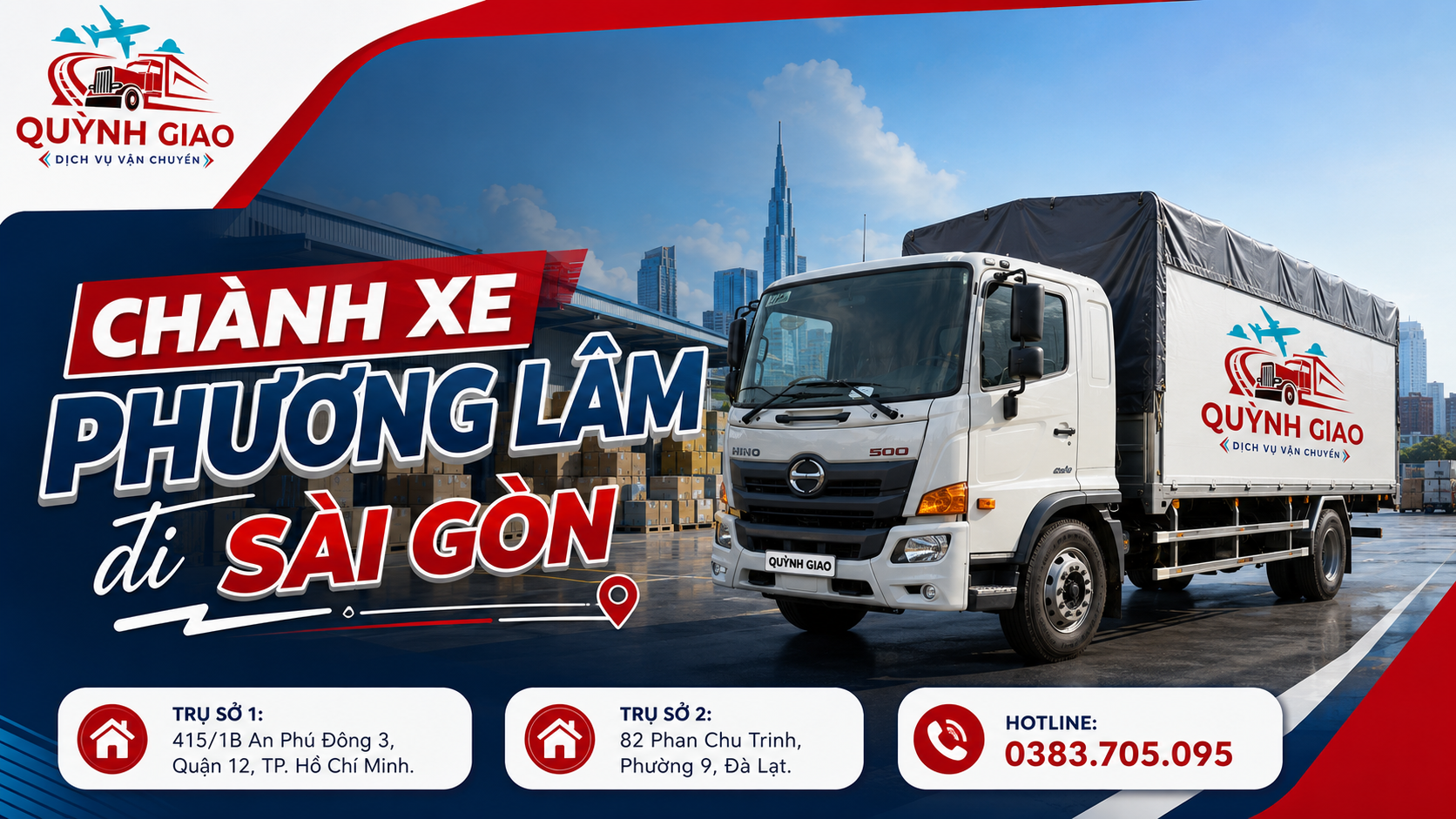 Chành xe Phương Lâm đi Sài Gòn