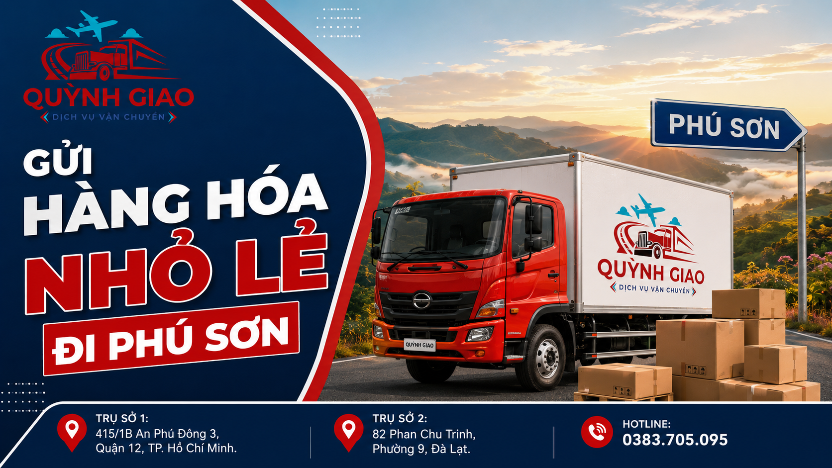 Gửi hàng hóa nhỏ lẻ đi Phú Sơn