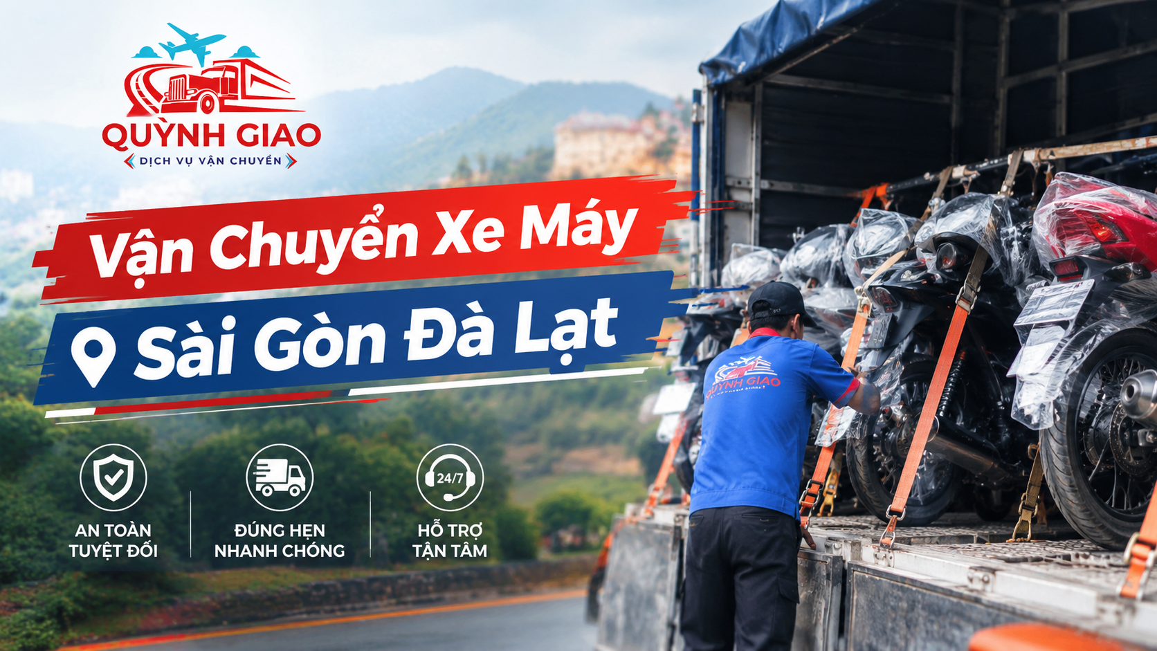 Vận chuyển xe máy Sài Gòn Đà Lạt